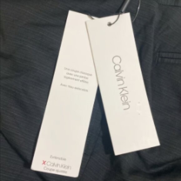 CALVIN KLEIN Men's Dress Pants w Horizontal Stripes Size 38x34 - Picture 10 of 11